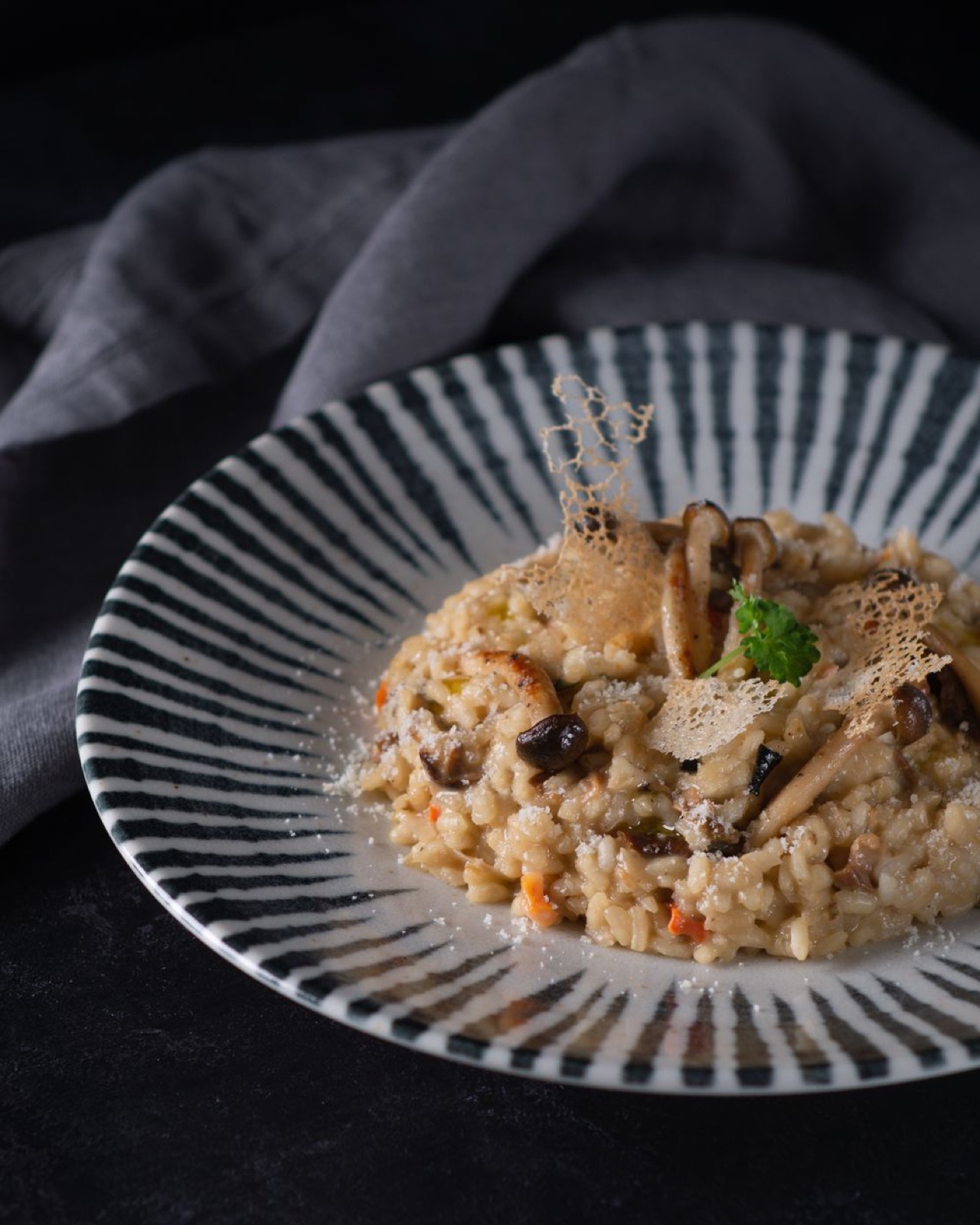 Risotto met champignons en tijm